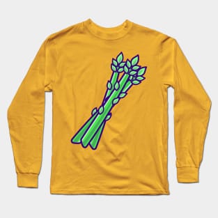 Asparagus Vegetable Cartoon Long Sleeve T-Shirt